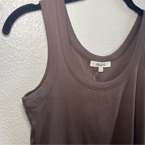 NWT Madewell (Re)generative Cotton Ribbed Scoopneck Tank XS - Picture 3 of 9